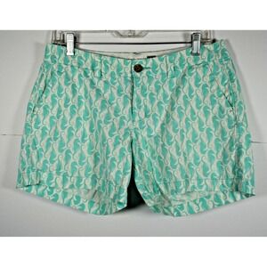 Shorts - Old Navy - Blue ‎ / White - Seahorse Pattern - Chino - Women's Size 4